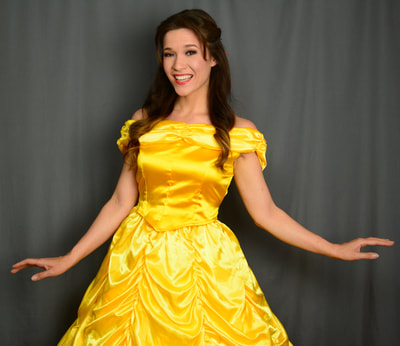 Princess Belle in yellow dress